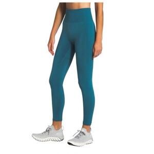 The North Face Teknitcal Tights Ribbed Leggings Small Teal Workout